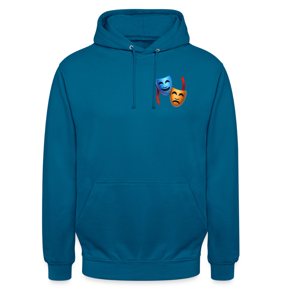 Hoodie Kunde Schule Bunte Maske gerade Schrift - Tiefseeblau 