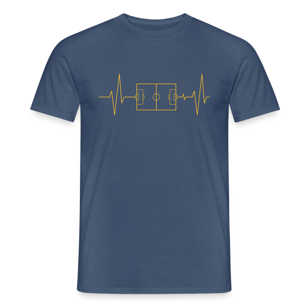 Herzschlag Fussball - Dunkles Denimblau