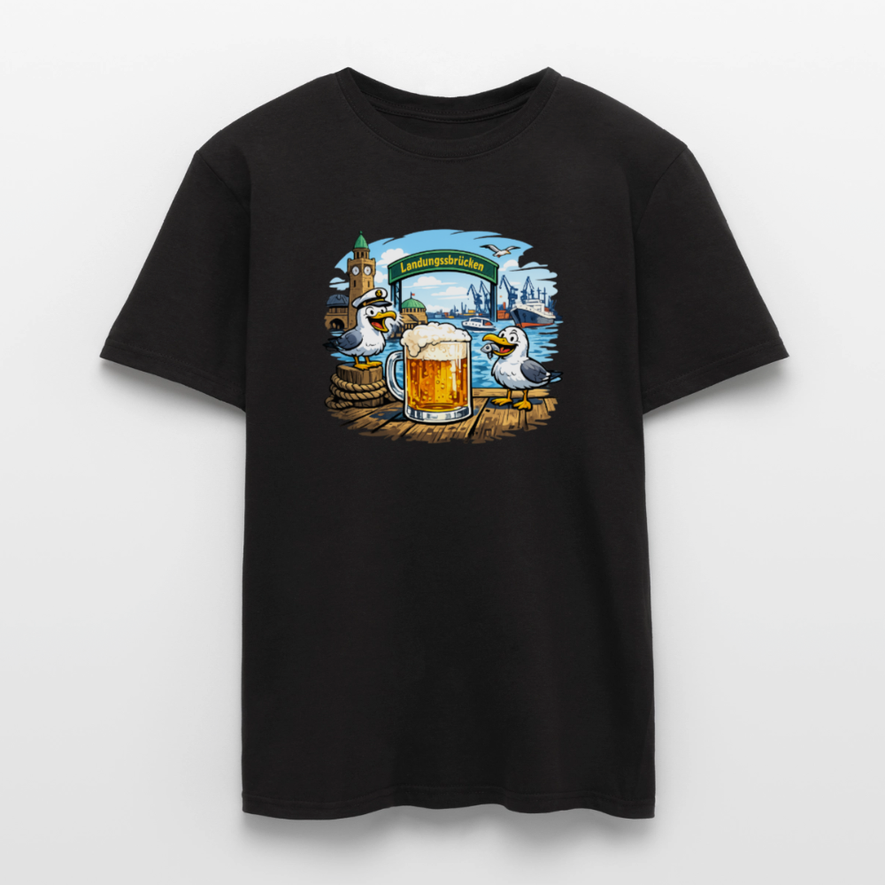 SSW2869Möwen Bier Landungsbrücken - Schwarz