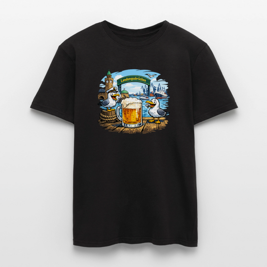 SSW2869Möwen Bier Landungsbrücken - Schwarz