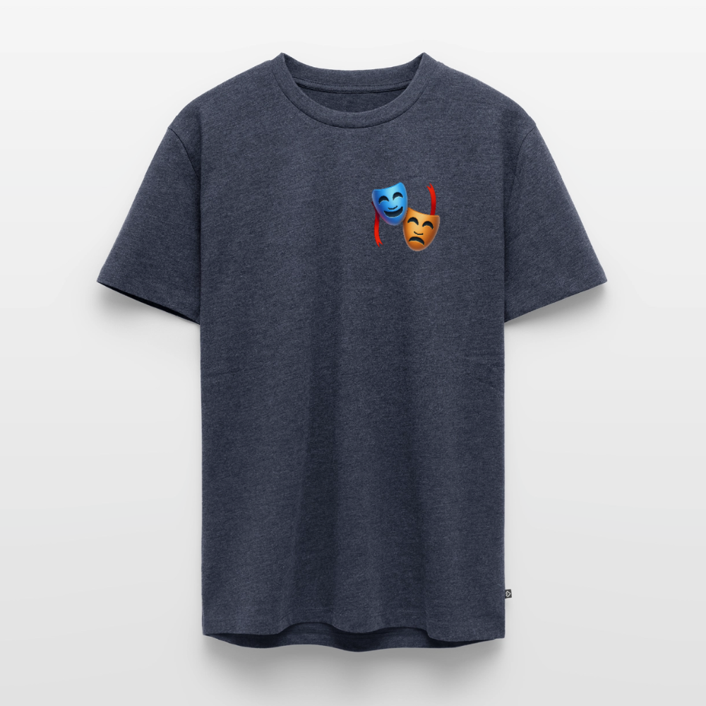 Tshirt Kunde Schule Bunte Maske gerade Schrift - Jeansblau 