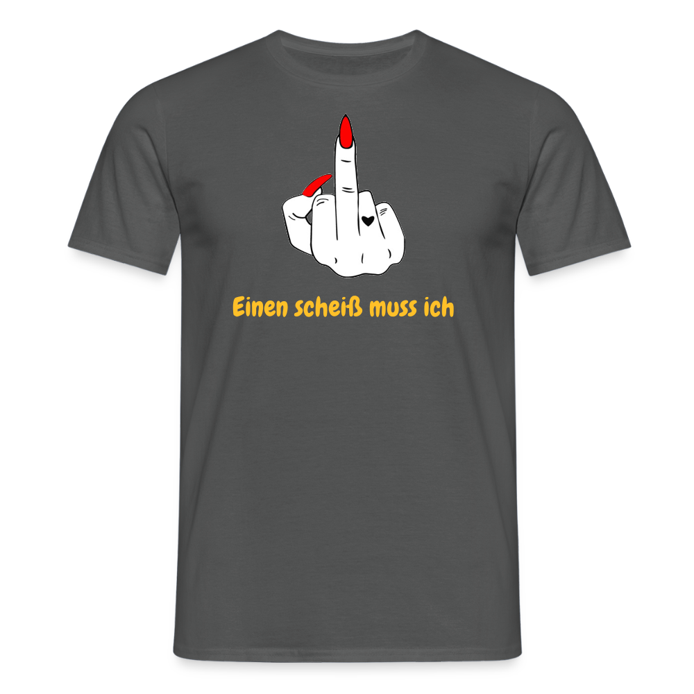 SSW2643Einen scheiß muss ich Mittelfinger Rot - Anthrazit