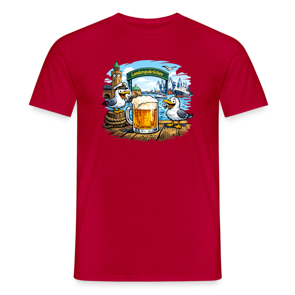 SSW2869Möwen Bier Landungsbrücken - Rot