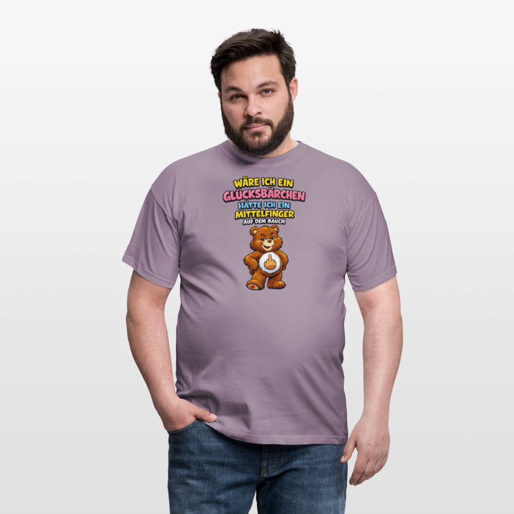 SSW2802 WÄRE ICH EIN GLÜCKSBÄRCHEN HÄTTE ICH EIN MITTELFINGER AUF DEM BAUCH - Lilagrau 