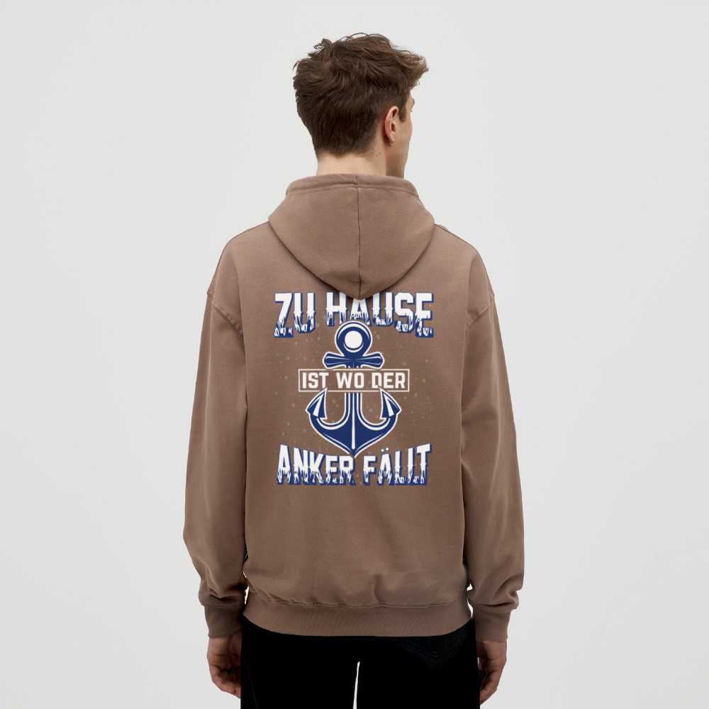 SSW2604 Zu Hause ist wo der Anker fällt Unisex Hoodie - Mokka