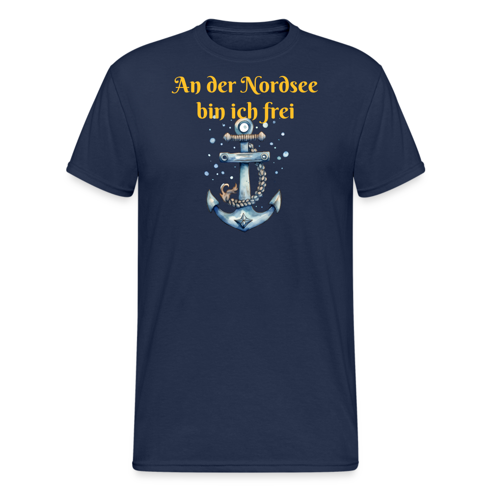 SSW2290An der Nordsee bin ich frei Anker - Navy