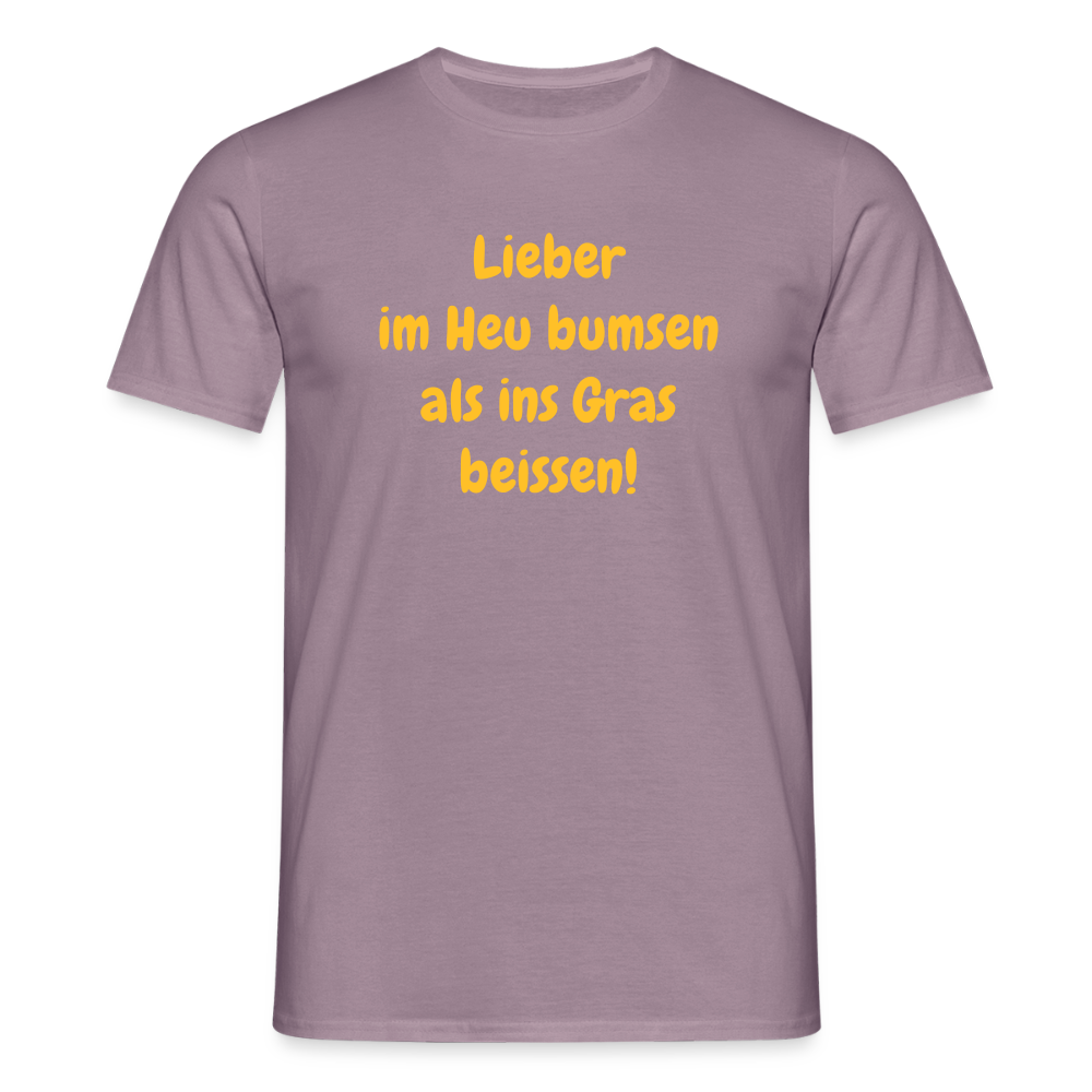 SSW2499Lieber im Heu bumsen als ins Gras beissen! - Lilagrau 