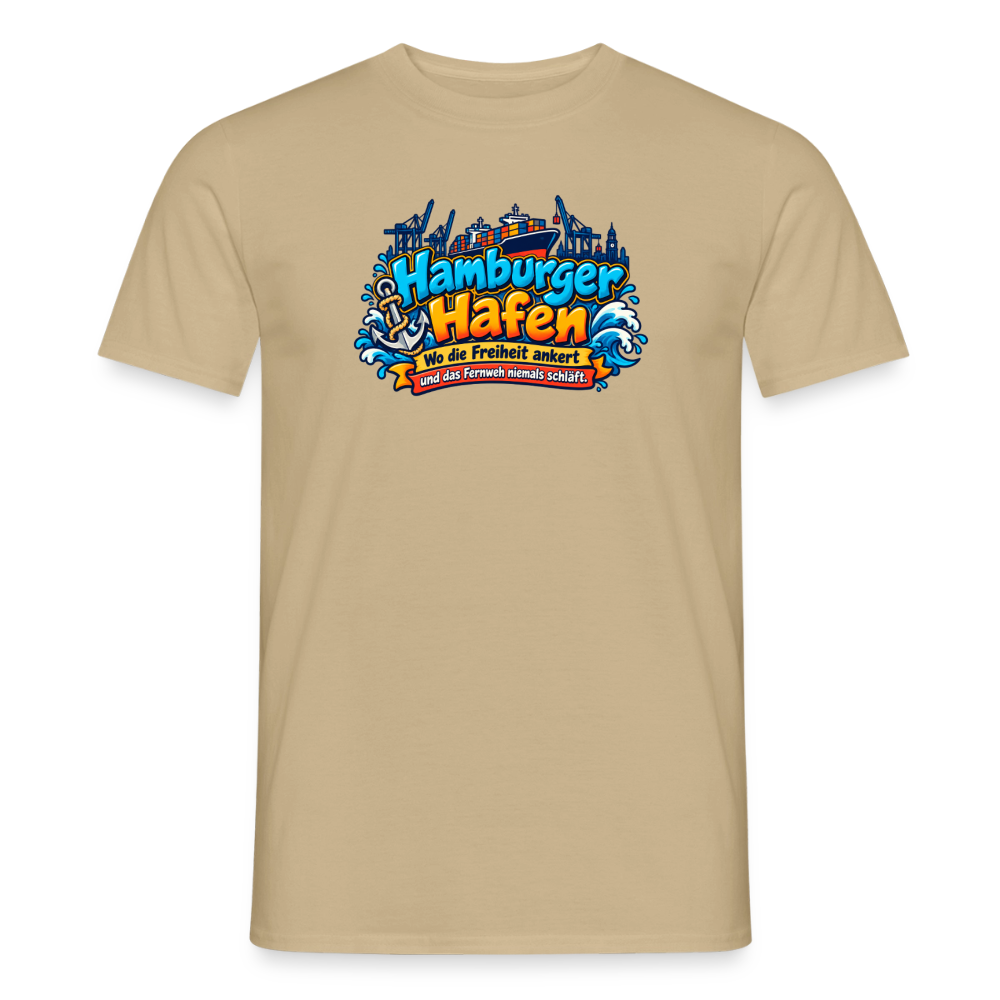 SSW2934Hamburger Hafen – wo die Freiheit ankert und das Fernweh niemals schläft. - Sandbeige