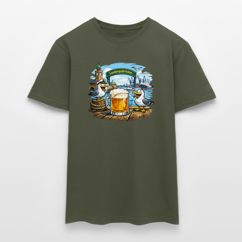 SSW2869Möwen Bier Landungsbrücken - Militärgrün