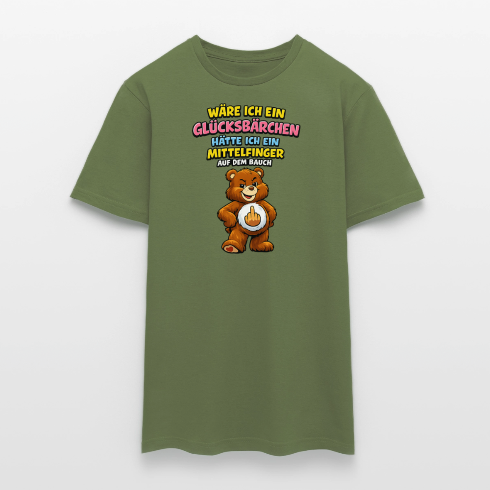 SSW2802 WÄRE ICH EIN GLÜCKSBÄRCHEN HÄTTE ICH EIN MITTELFINGER AUF DEM BAUCH - Militärgrün