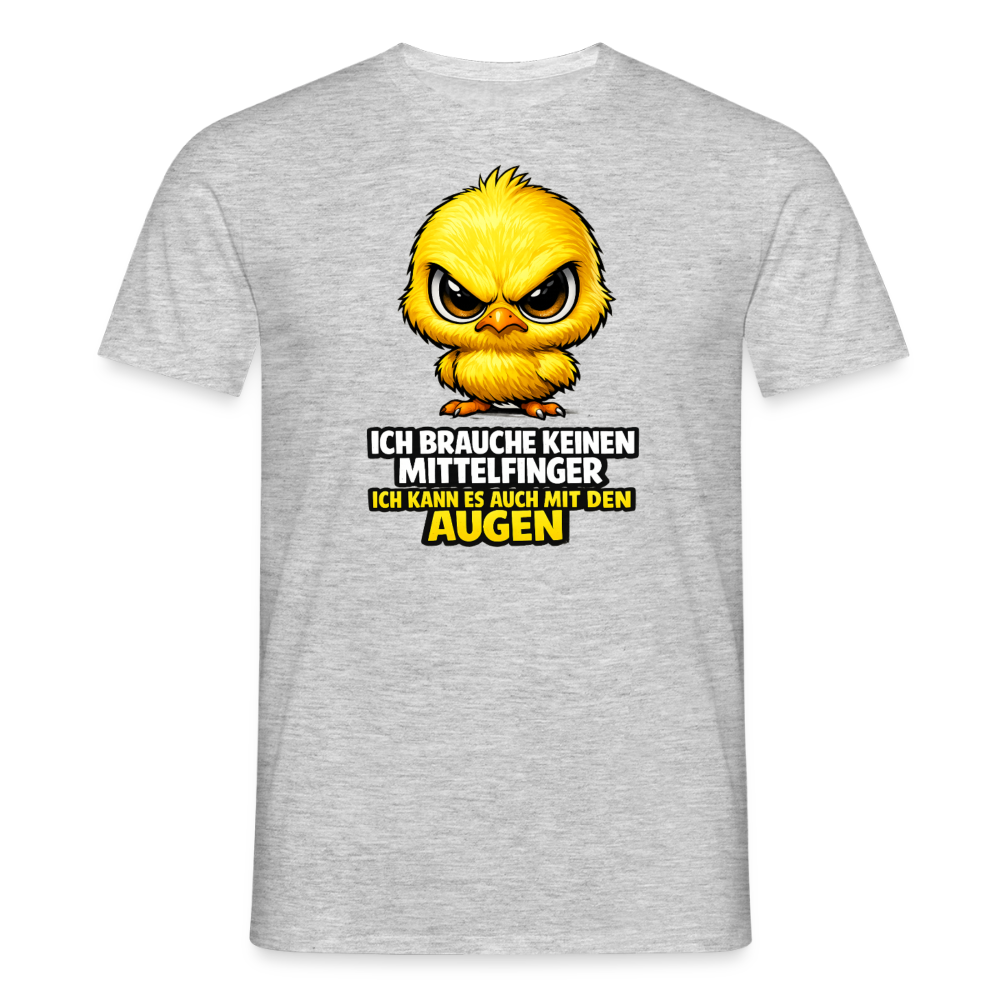 SSW2801 ICH BRAUCHE KEINEN MITTELFINGER ICH KANN ES AUCH MIT DEN AUGEN - Grau meliert