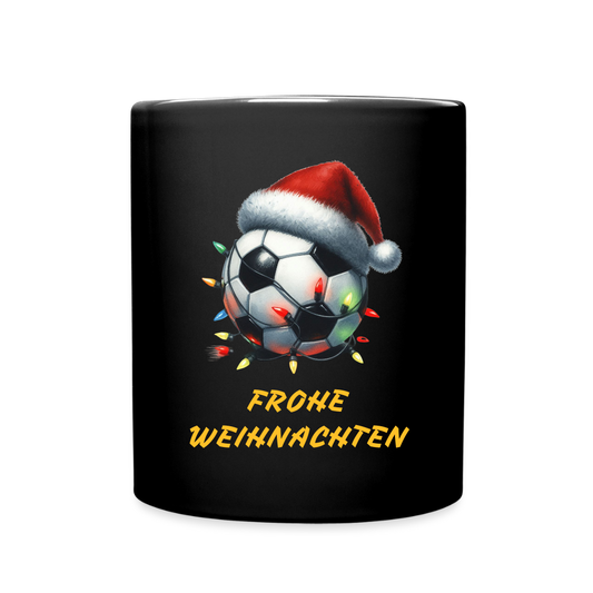 SSW2618FROHE WEIHNACHTEN KAFFEEBECHER FUßBALL - Schwarz