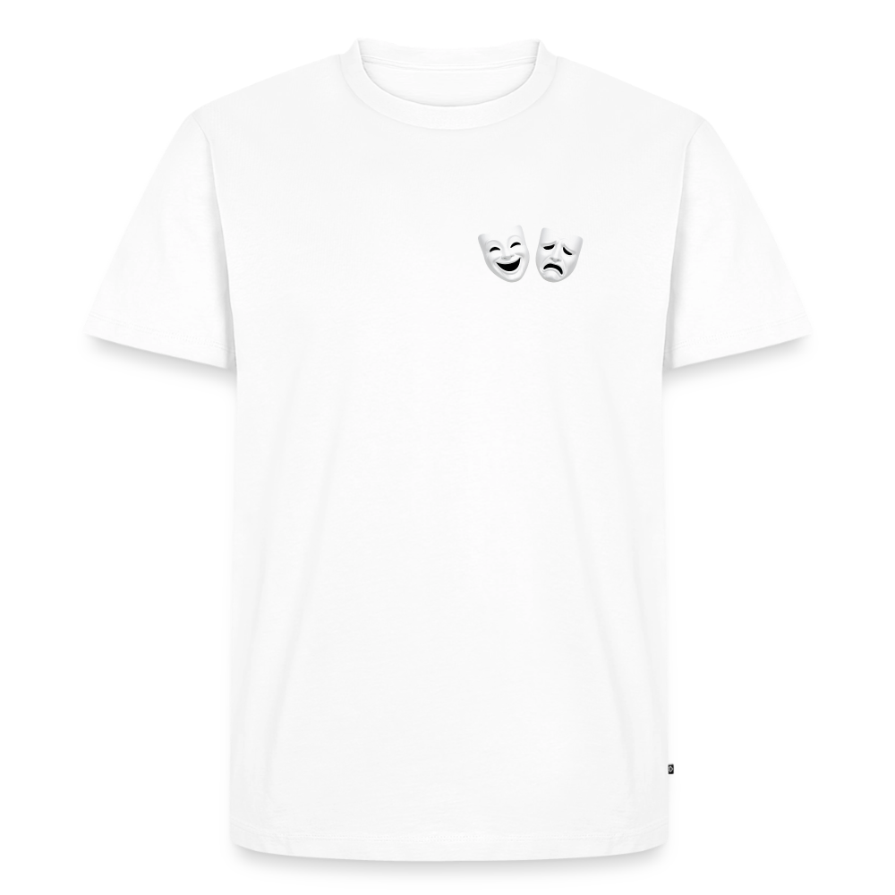 Tshirt Kunde Schule weiße Maske schiefe Schrift - Weiß