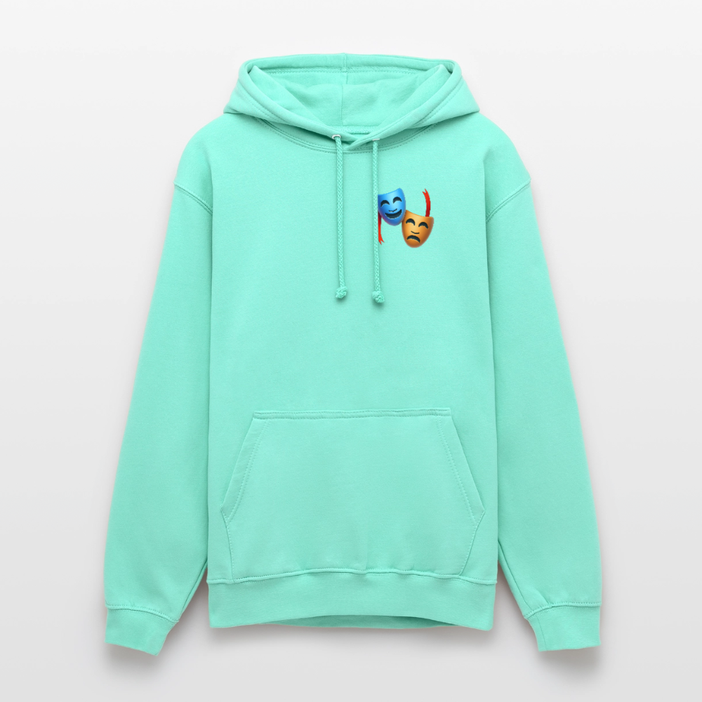 Hoodie Kunde Schule Bunte Maske gerade Schrift - Mint
