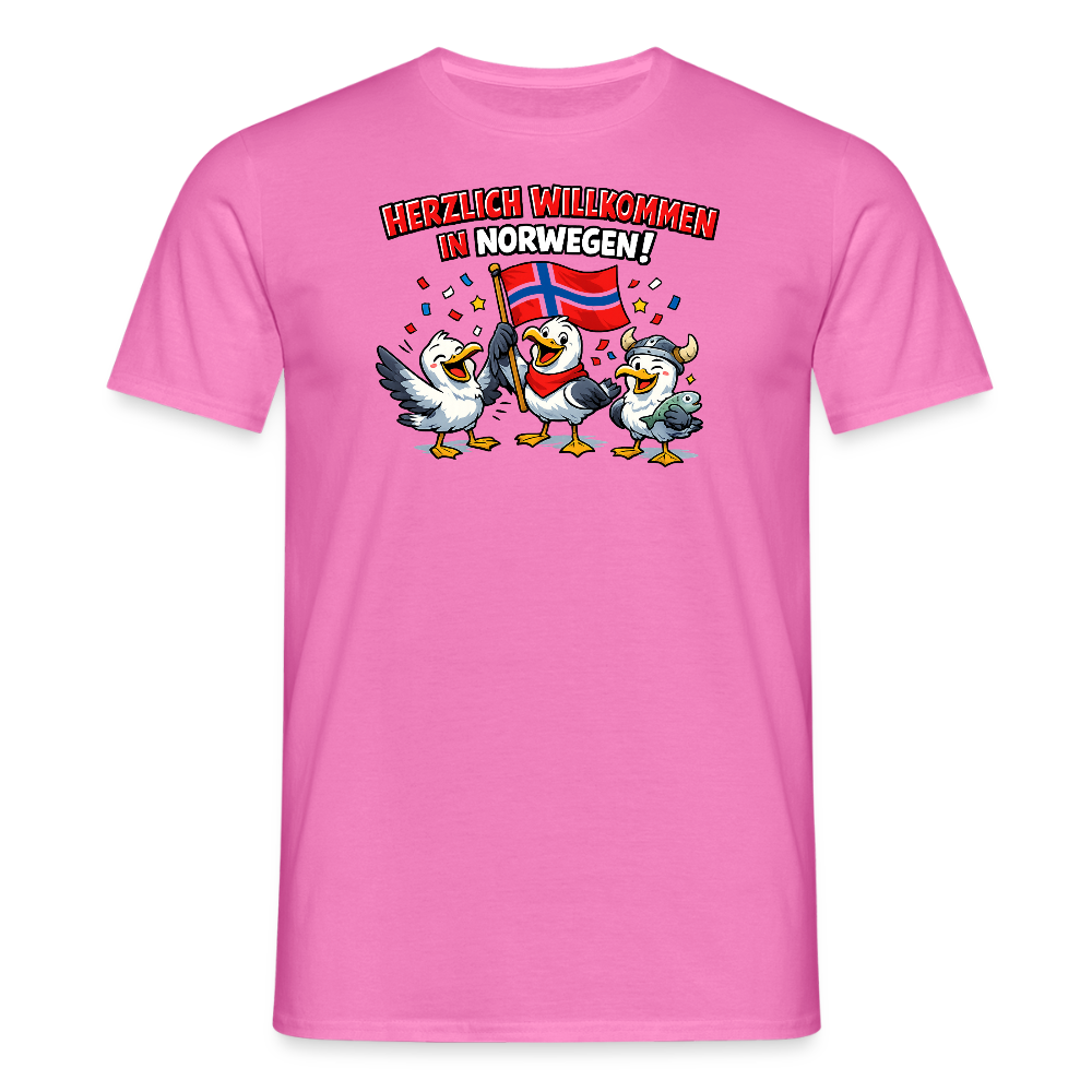 SSW2733 Tshirt Herzlich Willkommen in Norwegen - Pink