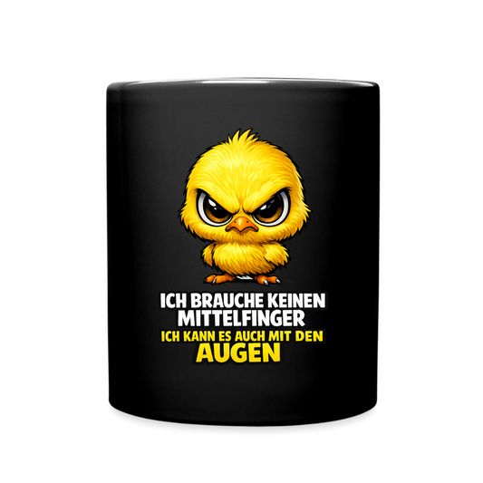 SSW2795 ICH BRAUCHE KEINEN MITTELFINGER ICH KANN ES AUCH MIT DEN AUGEN - Schwarz