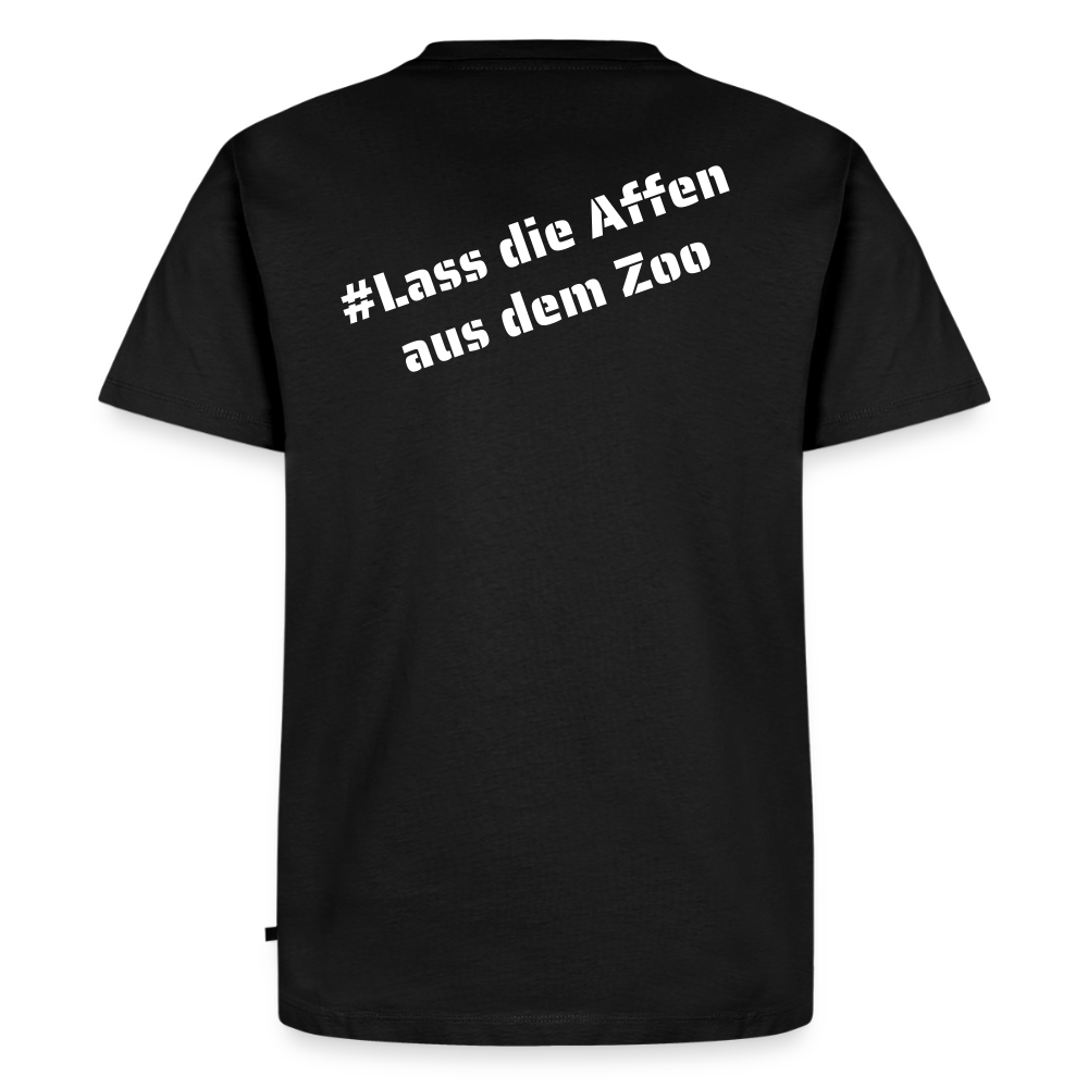 Tshirt Kunde Schule Bunte Maske schiefe Schrift - Schwarz
