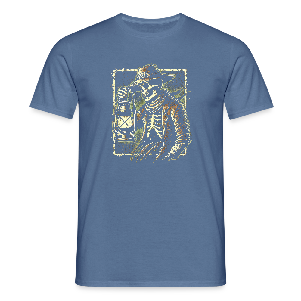 SSW2504Skeleton Holding a Lantern Gritty - Taubenblau 