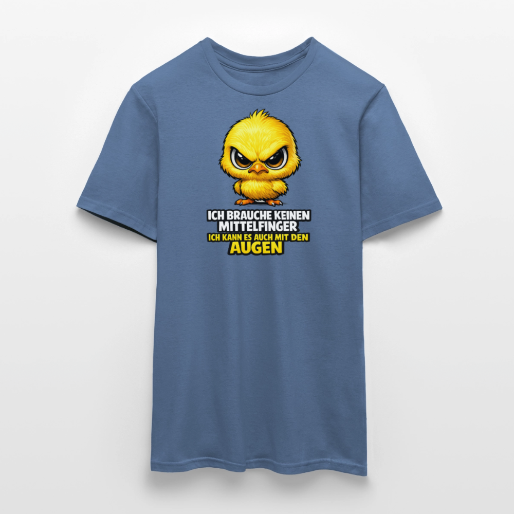 SSW2801 ICH BRAUCHE KEINEN MITTELFINGER ICH KANN ES AUCH MIT DEN AUGEN - Taubenblau 
