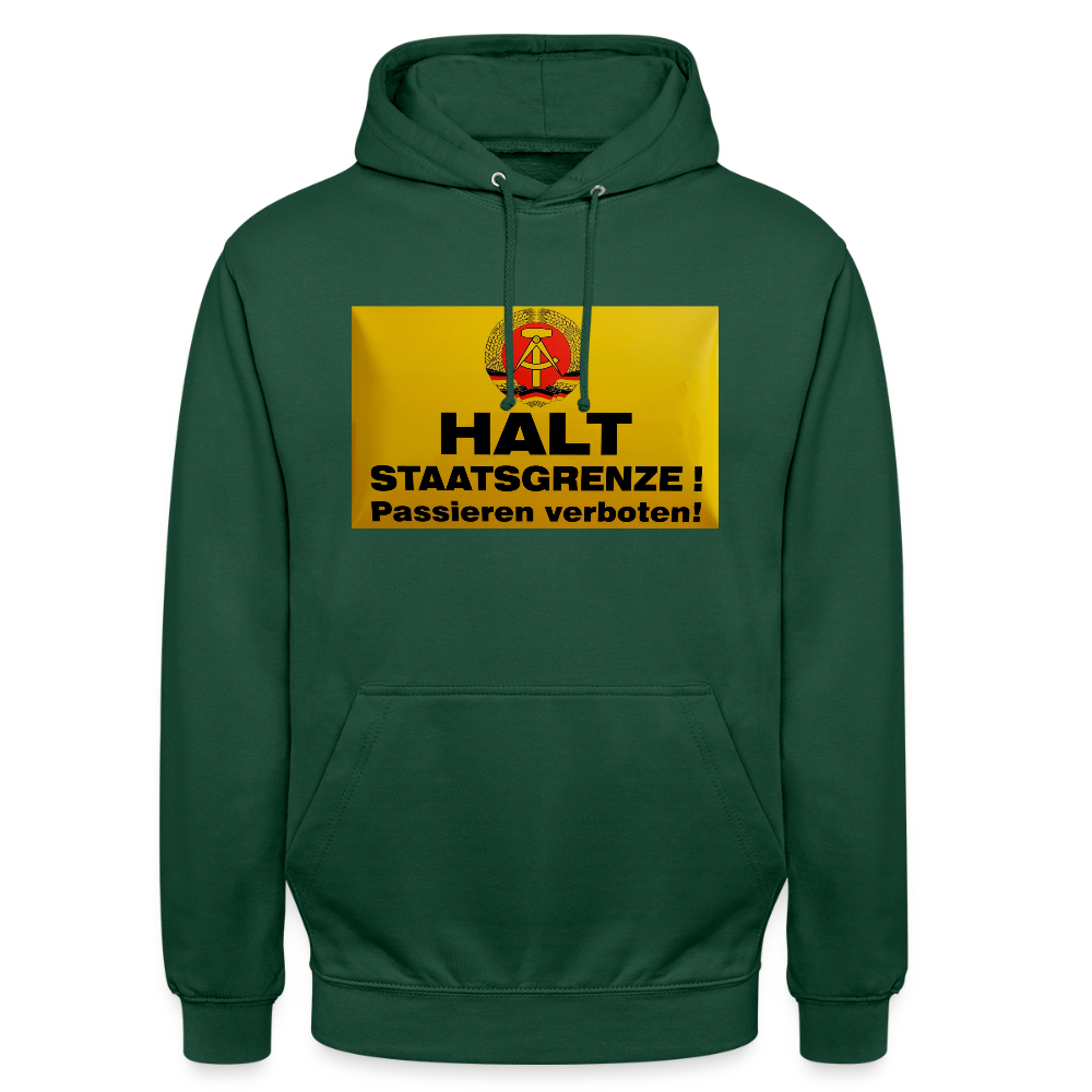 OSSI19 Hoodie HALT STAATSGRENZE - Flaschengrün