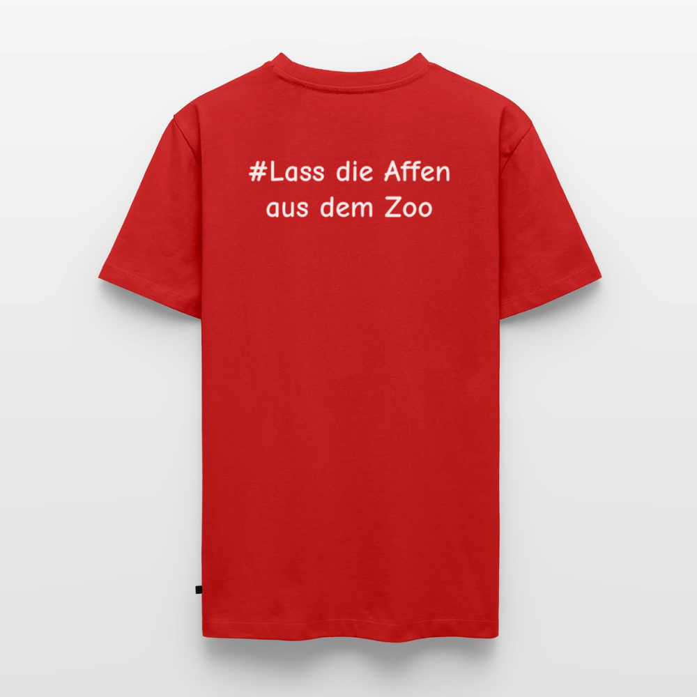 Tshirt Kunde Schule Bunte Maske gerade Schrift - Rot