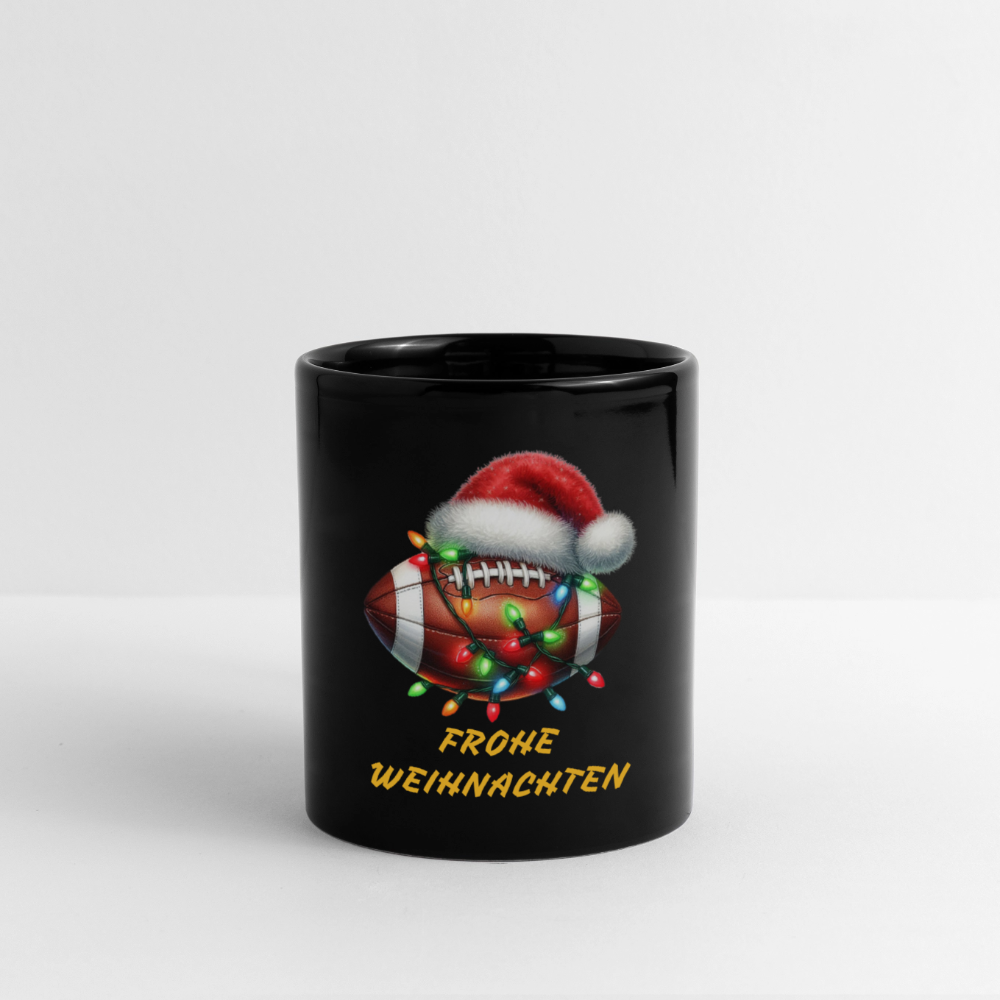 SSW2616FROHE WEIHNACHTEN KAFFEEBECHER FOOTBALL - Schwarz