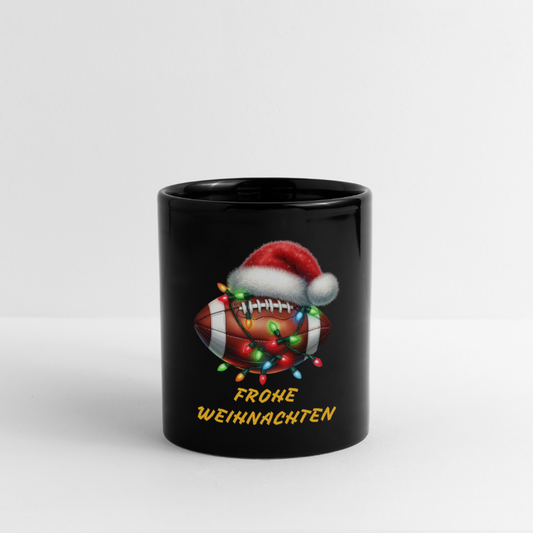 SSW2616FROHE WEIHNACHTEN KAFFEEBECHER FOOTBALL - Schwarz