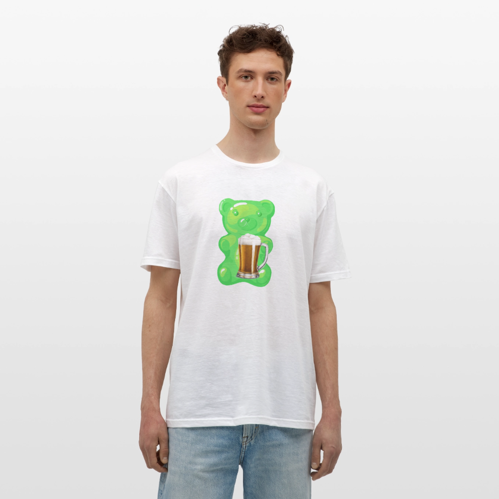 SSW2507Gummibär grün mit Bier - Weiß
