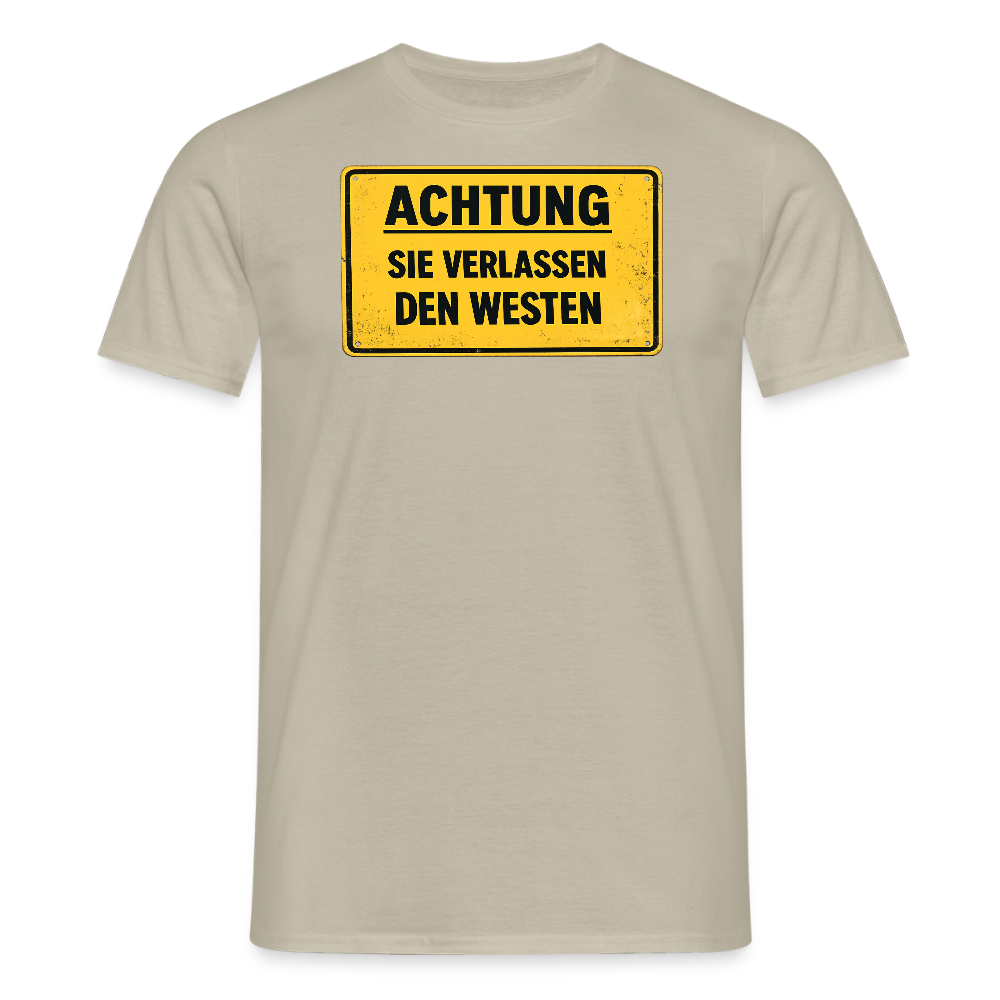 SSW2709Achtung sie verlassen den Westen - Sandbeige
