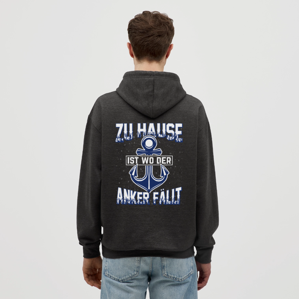 SSW2604 Zu Hause ist wo der Anker fällt Unisex Hoodie - Anthrazit