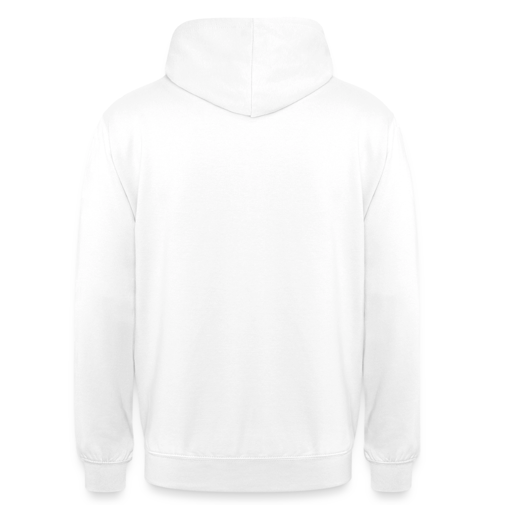 Hoodie Kunde Schule weiße Maske schiefe Schrift - Weiß