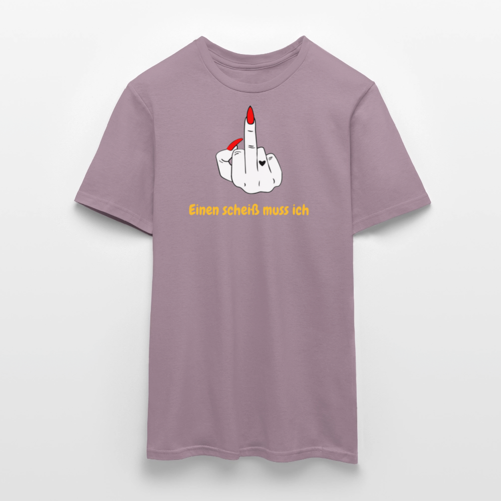 SSW2643Einen scheiß muss ich Mittelfinger Rot - Lilagrau 