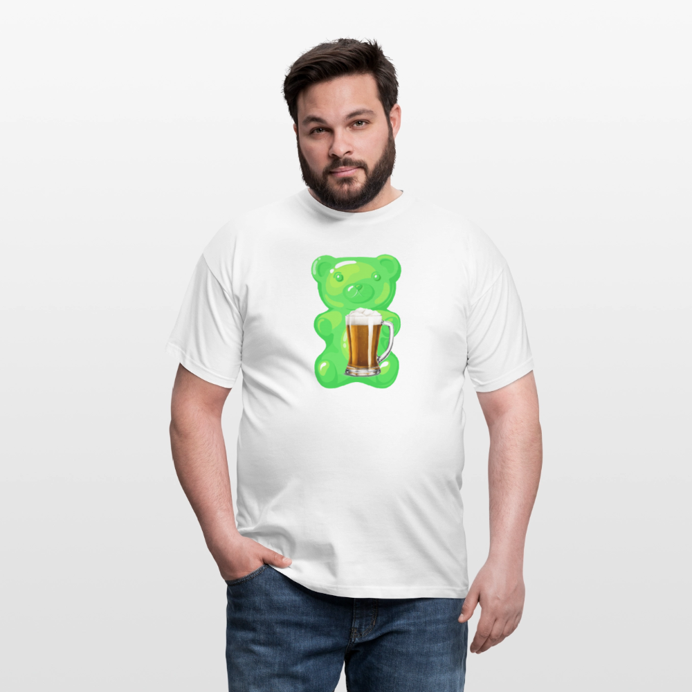 SSW2507Gummibär grün mit Bier - Weiß