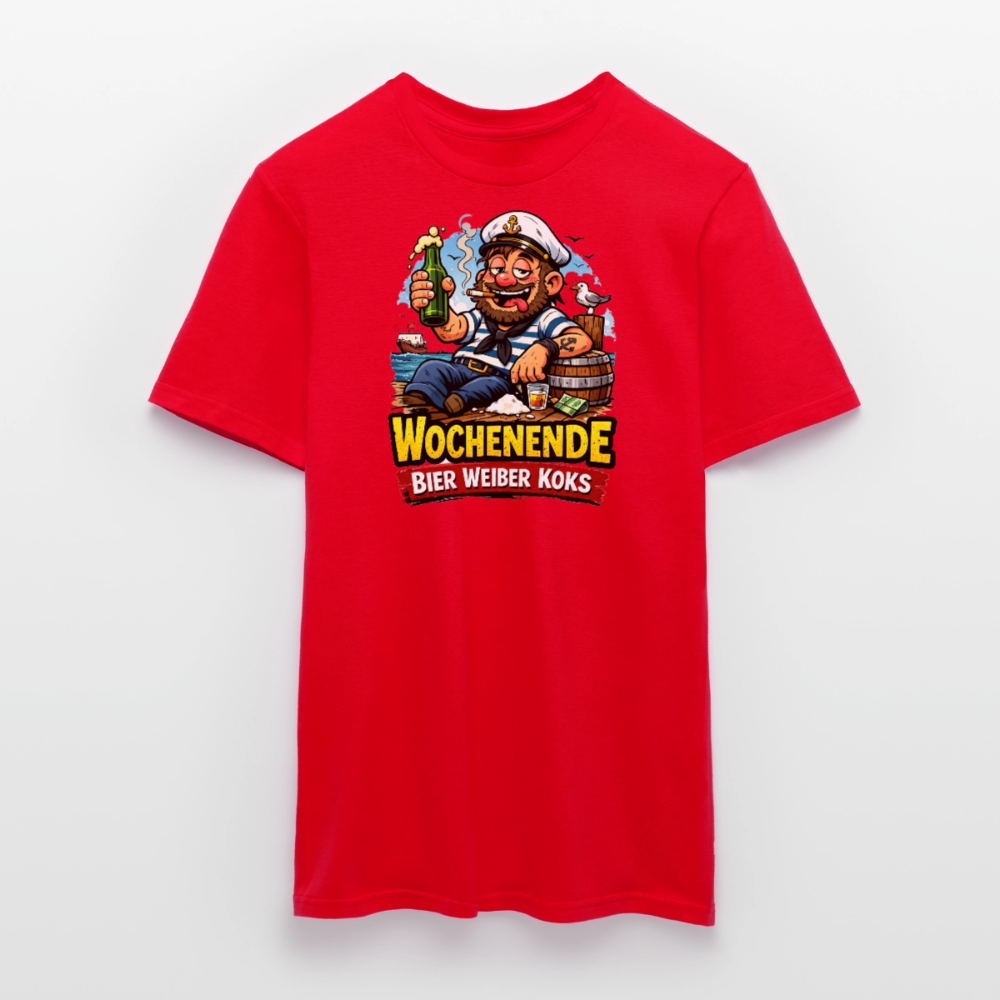 SSW2716Wochenende Bier Weiber Koks - Rot