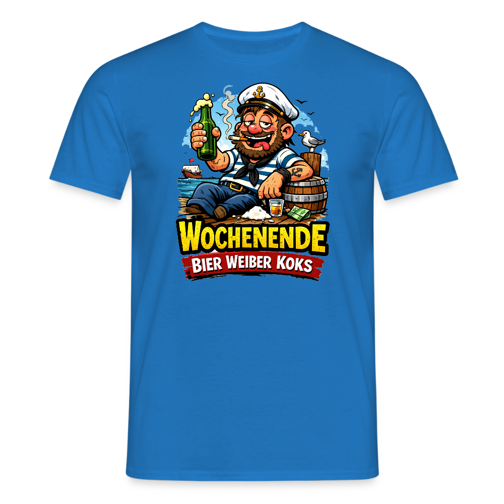 SSW2716Wochenende Bier Weiber Koks - Royalblau