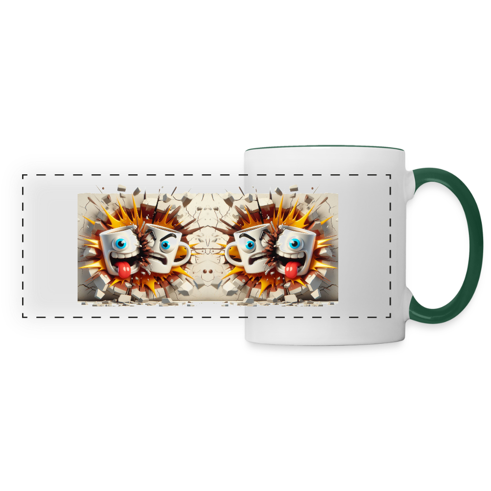 SSW2631Kaffeetassen Verrückt 2 - Weiß/Dunkelgrün