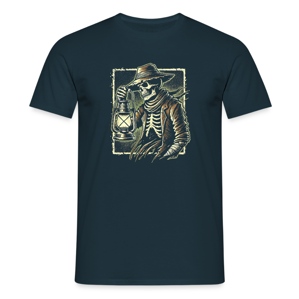SSW2504Skeleton Holding a Lantern Gritty - Navy