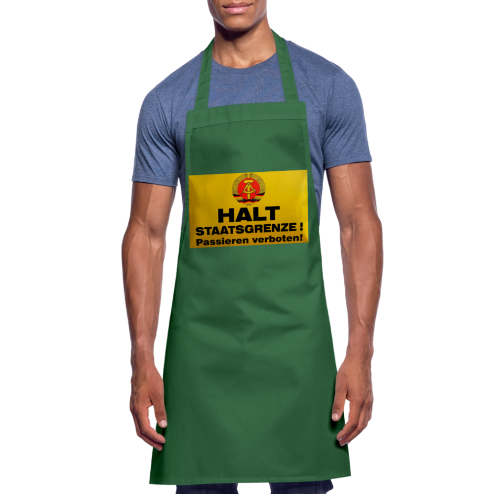 OSSI19 Kochschürze  HALT STAATSGRENZE - Grün
