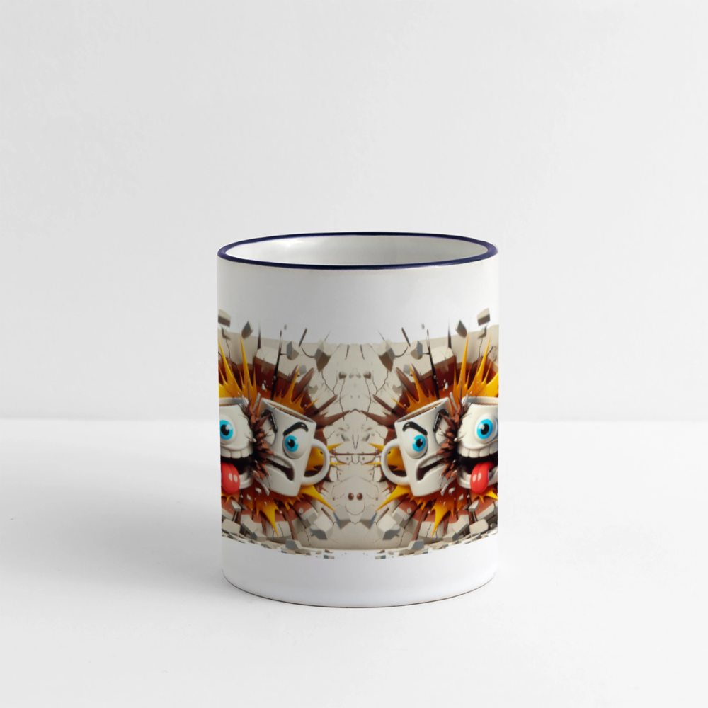 SSW2631Kaffeetassen Verrückt 2 - Weiß/Kobaltblau