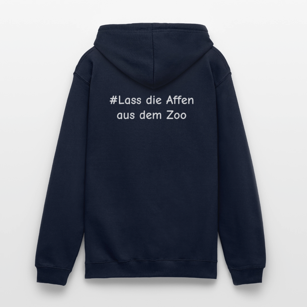 Hoodie Kunde Schule Bunte Maske gerade Schrift - Navy