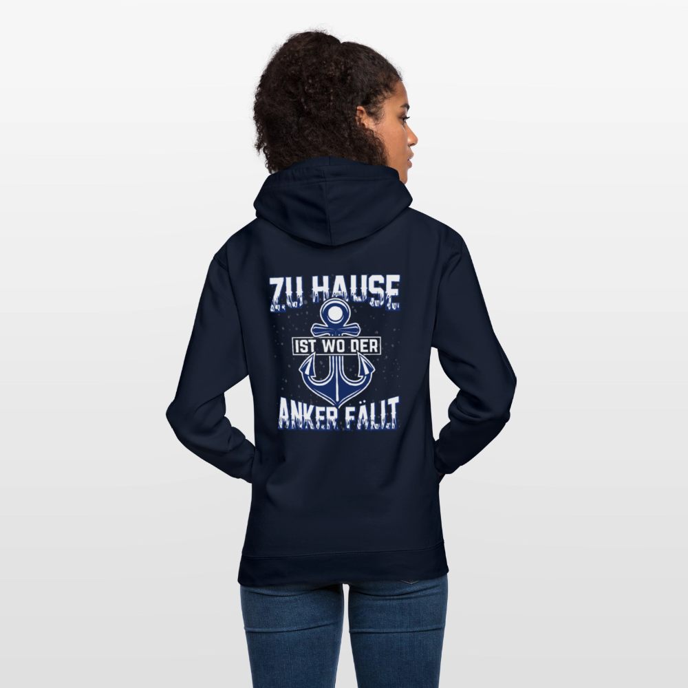 SSW2604 Zu Hause ist wo der Anker fällt Unisex Hoodie - Navy