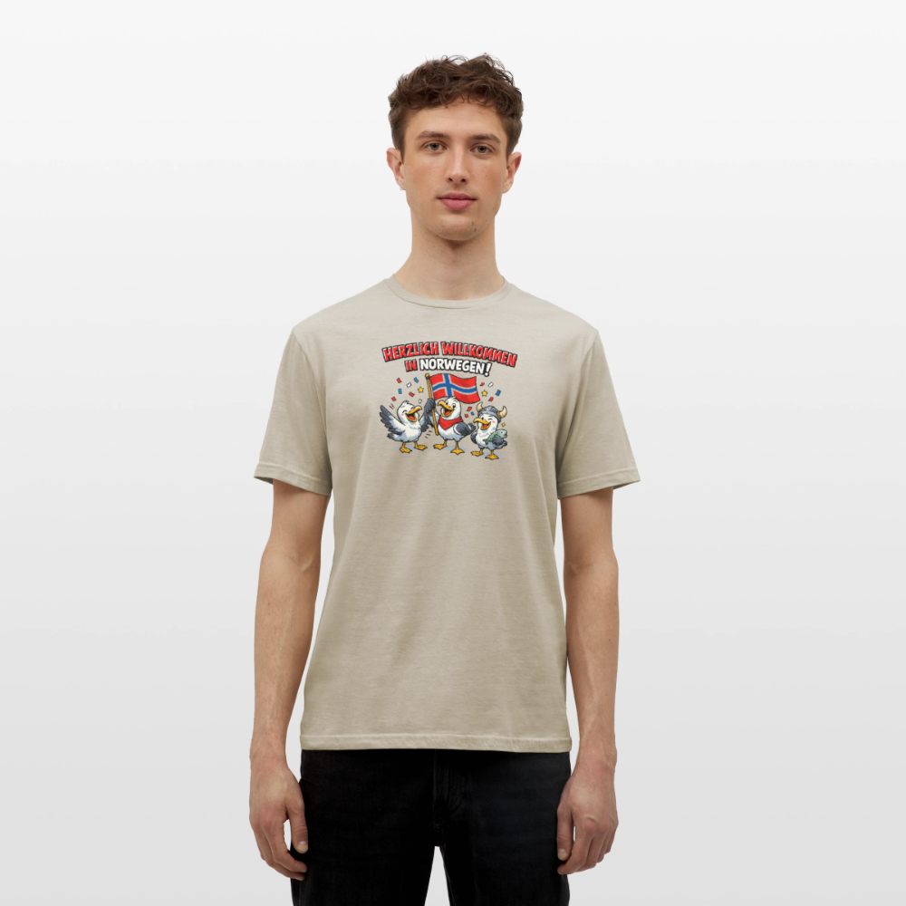 SSW2733 Tshirt Herzlich Willkommen in Norwegen - Sandbeige