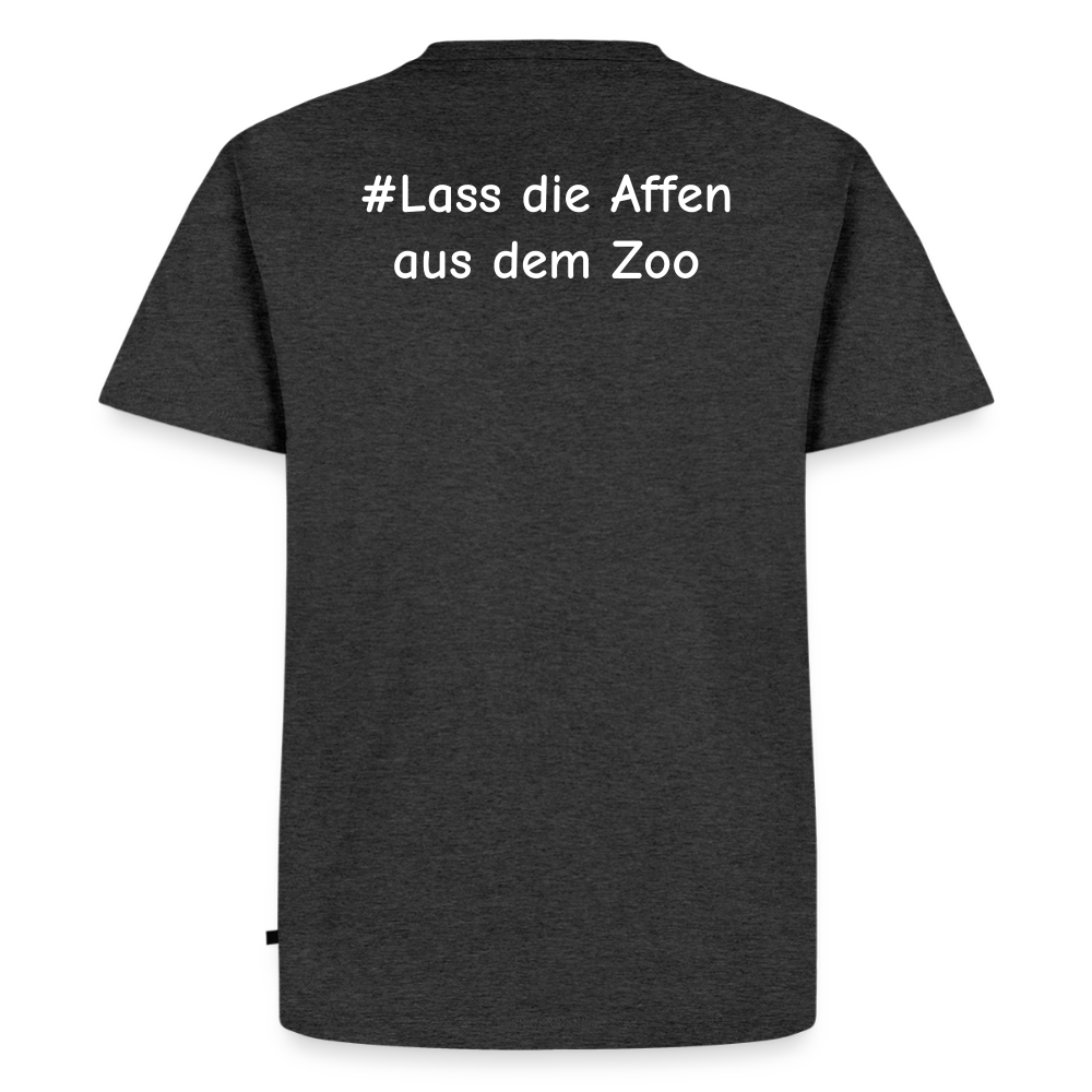 Tshirt Kunde Schule Bunte Maske gerade Schrift - Anthrazit meliert