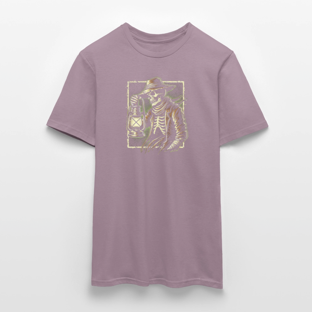 SSW2504Skeleton Holding a Lantern Gritty - Lilagrau 