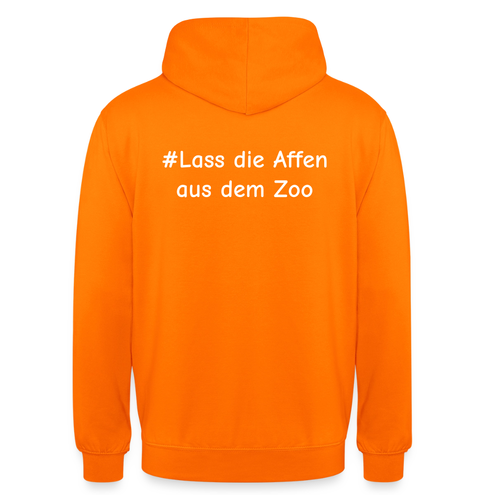 Hoodie Kunde Schule Bunte Maske gerade Schrift - Orange