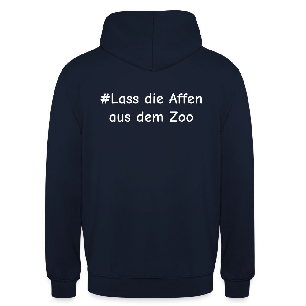 Hoodie Kunde Schule Bunte Maske gerade Schrift - Navy