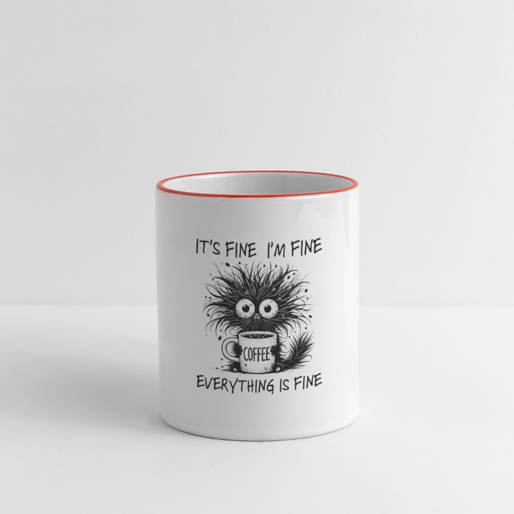 SSW2564COFFEE IT'S FINE - Weiß/Rot