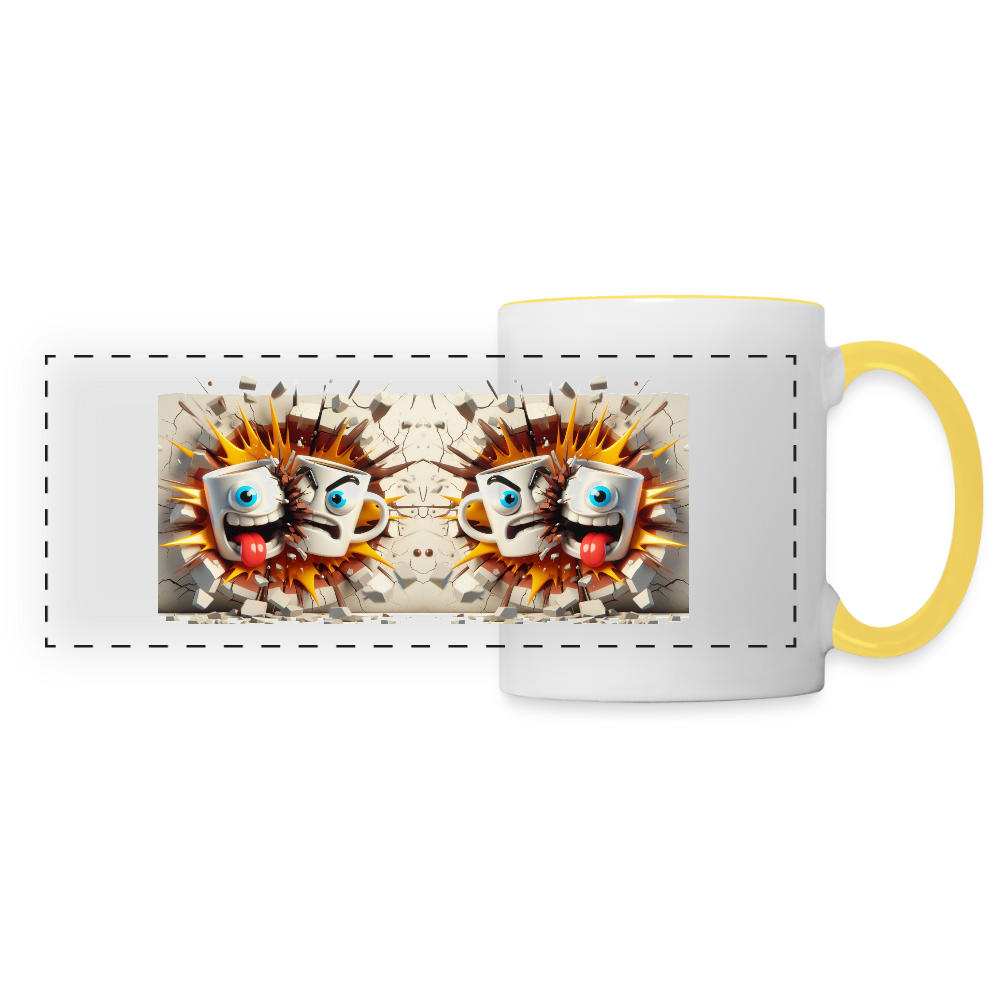 SSW2631Kaffeetassen Verrückt 2 - Weiß/Gelb
