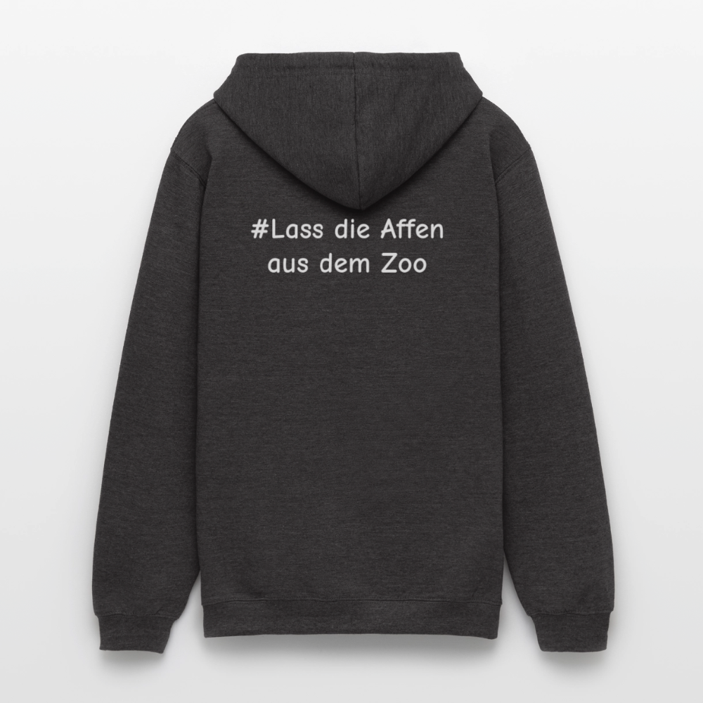 Hoodie Kunde Schule Bunte Maske gerade Schrift - Anthrazit