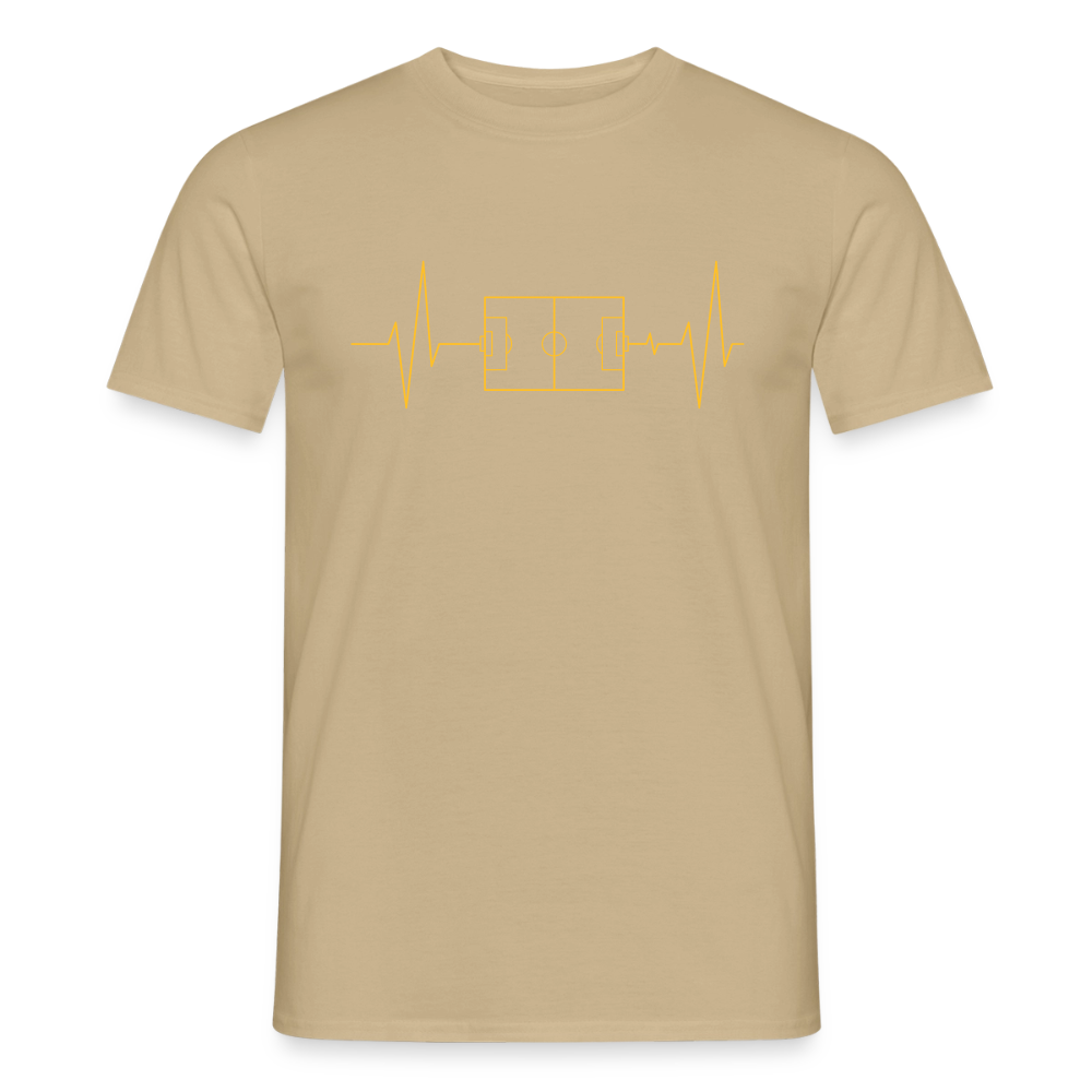 Herzschlag Fussball - Sandbeige